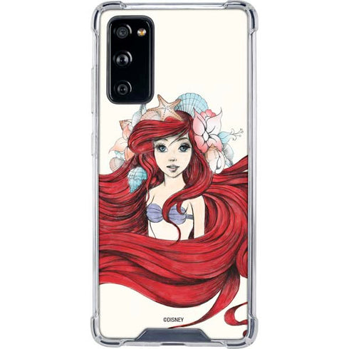 Disney The Little Mermaid Ariel Illustration Galaxy S20 FE Clear Case
